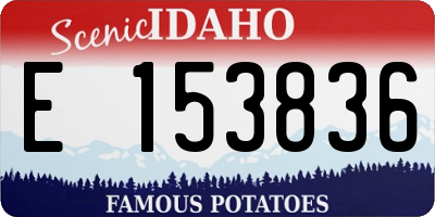 ID license plate E153836