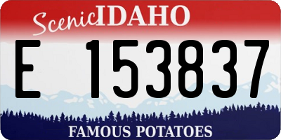 ID license plate E153837