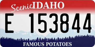 ID license plate E153844