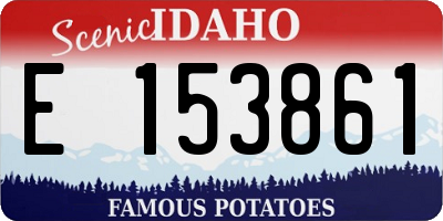 ID license plate E153861