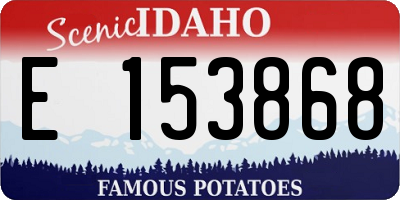 ID license plate E153868