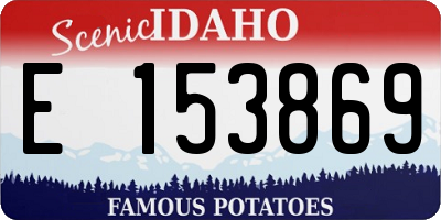 ID license plate E153869