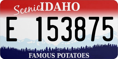 ID license plate E153875