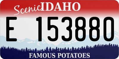 ID license plate E153880