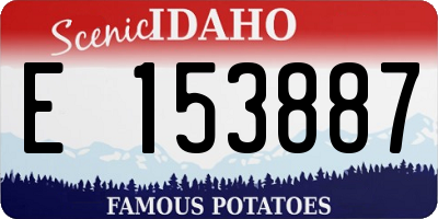 ID license plate E153887