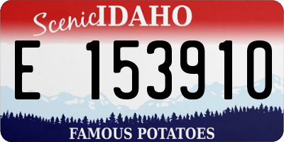 ID license plate E153910