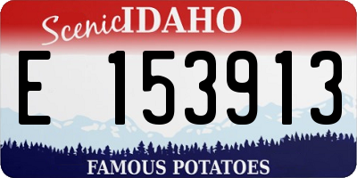 ID license plate E153913