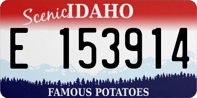 ID license plate E153914