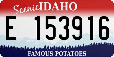 ID license plate E153916