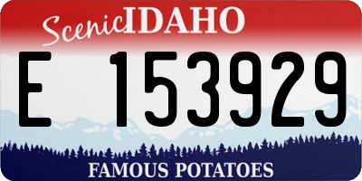 ID license plate E153929