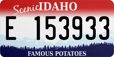 ID license plate E153933