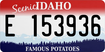 ID license plate E153936