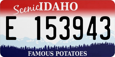 ID license plate E153943