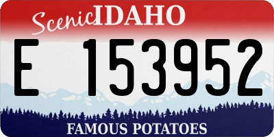 ID license plate E153952