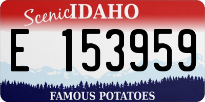 ID license plate E153959