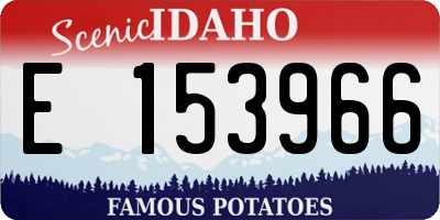 ID license plate E153966