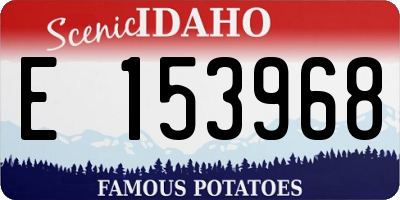 ID license plate E153968