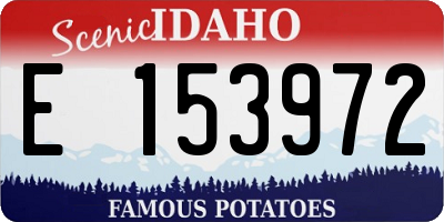 ID license plate E153972
