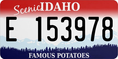 ID license plate E153978