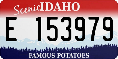 ID license plate E153979