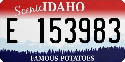 ID license plate E153983
