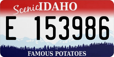 ID license plate E153986