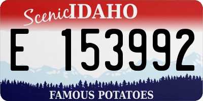 ID license plate E153992