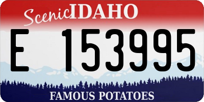 ID license plate E153995