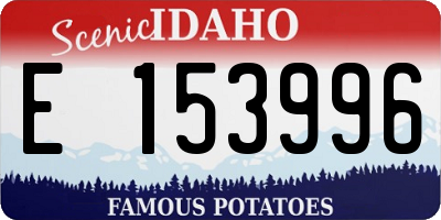 ID license plate E153996