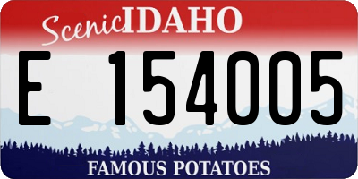 ID license plate E154005