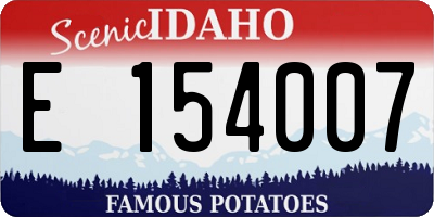 ID license plate E154007