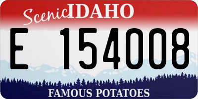 ID license plate E154008