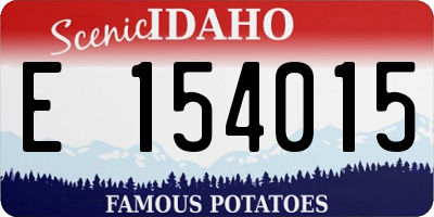 ID license plate E154015