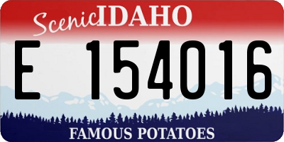 ID license plate E154016