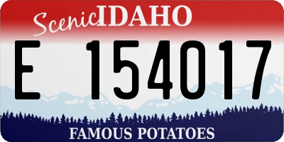 ID license plate E154017