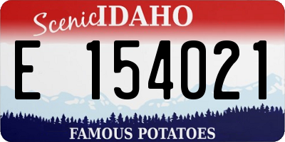 ID license plate E154021