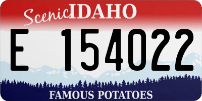 ID license plate E154022