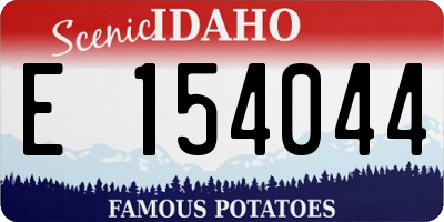 ID license plate E154044