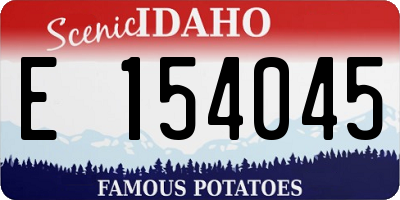 ID license plate E154045