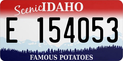 ID license plate E154053