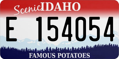 ID license plate E154054