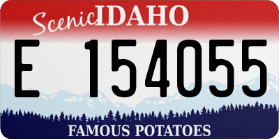 ID license plate E154055