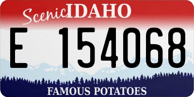 ID license plate E154068