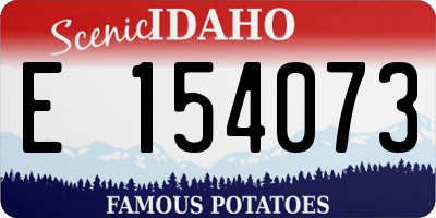 ID license plate E154073