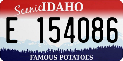 ID license plate E154086