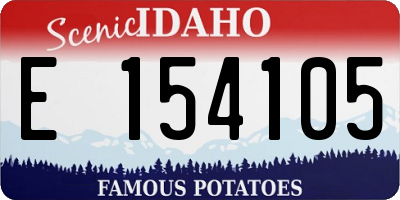 ID license plate E154105