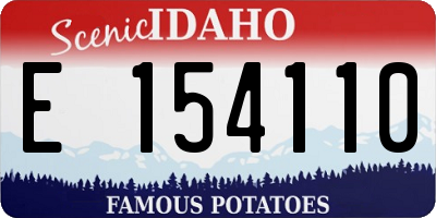 ID license plate E154110
