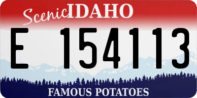 ID license plate E154113