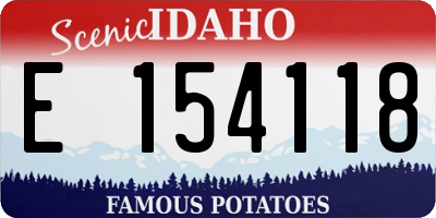 ID license plate E154118