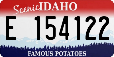 ID license plate E154122
